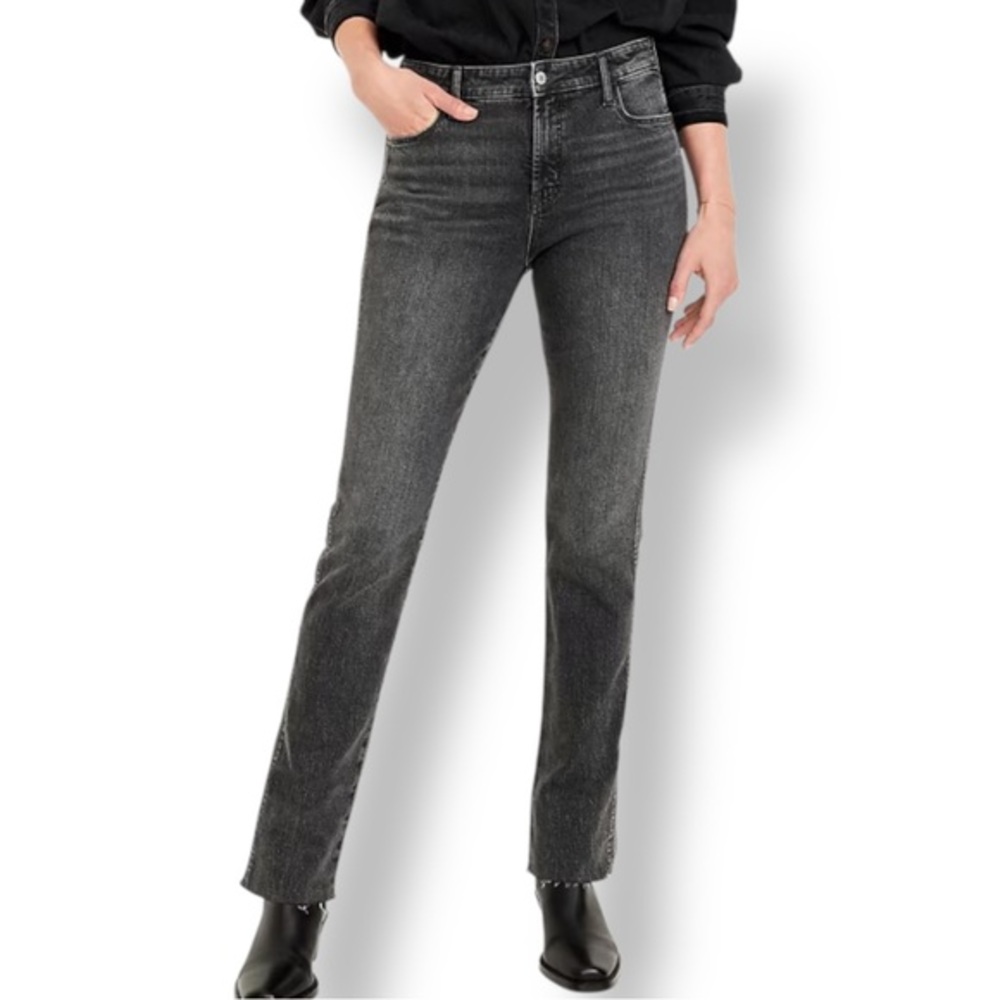 4/$20 Old Navy High Waisted Vintage Slim Jean Faded Black Wash Short Size 2P NWT